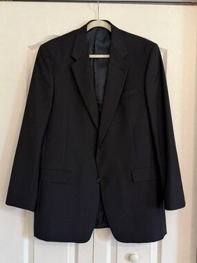 Hart Schaffner & Marx Gold Trumpeter Men’s Wool Blazer 43R Black USA
